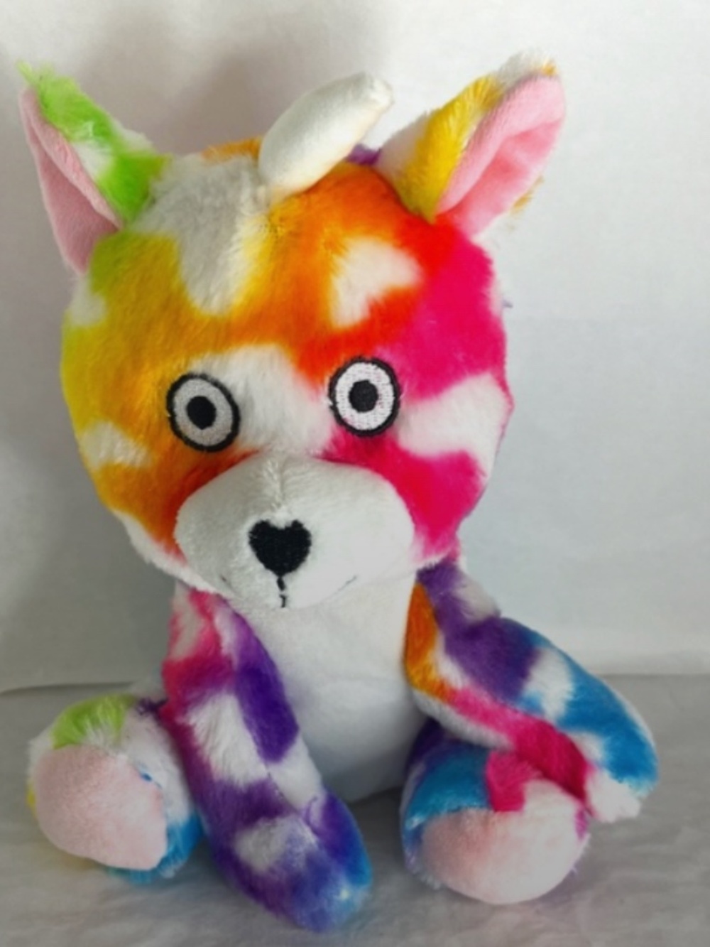 Toy Factory Rainbow Wolf/Fox/ Dog/ Unicorn Stuffed Animal Plush 9"